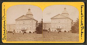 Kirkbride's Insane Asylum, play ground, from Robert N. Dennis collection of stereoscopic views