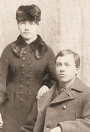 Laura and Almanzo Wilder 1885 retouched sepia