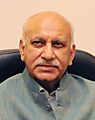 M. J. Akbar assuming office in 2016 (cropped)