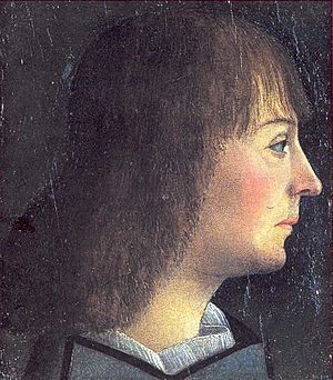 Macrino d’Alba, Ritratto di Guglielmo IX Paleologo; Tempera su tavola; Crea, Santuario dell’Assunta e Tesoro del Santuario