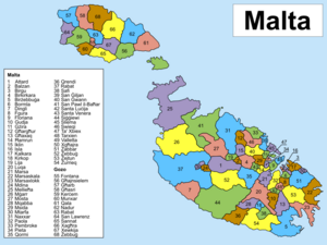 Malta - administrative division