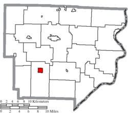 Location of Graysville in Monroe County