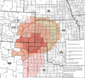Map of states and counties affected by the Dust Bowl, sourced from US federal government dept. (NRCS SSRA-RAD)