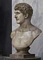 Marcus Antonius marble bust in the Vatican Museums, side view