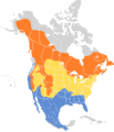 Melospiza lincolnii map