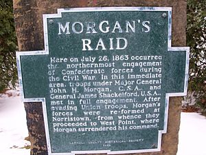 Morgan's Raid marker in Carroll County, Ohio