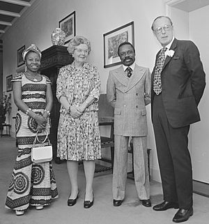 Ms Bongo, Queen Juliana, Omar Bongo, prince Bernhard 1973