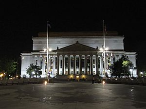 National Archives Building at night