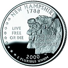 New Hampshire quarter, reverse side, 2000