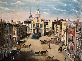 Old State House and State Street, Boston 1801