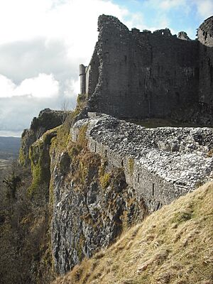 Passage to the cave, Carreg Cennen castle