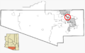Pima County Incorporated and Unincorporated areas Flowing Wells highlighted