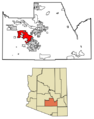 Pinal County Arizona Incorporated and Unincorporated areas Casa Grande Highlighted 0410530