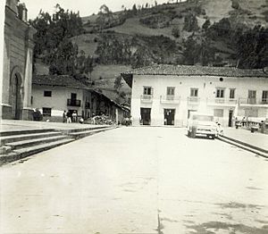 Plaza of San Miguel de Pallaques in 1967