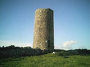 Roscam Irish Round Tower, County Galway Ireland