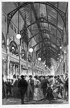 Royal Arcade Melbourne Christmas Eve 1874