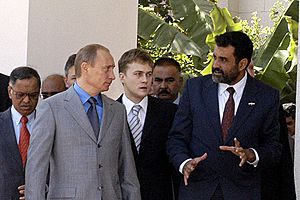 Russian President during a visit to the Infosys company
