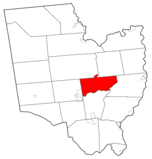 Location of Saratoga Springs within Saratoga County, New York