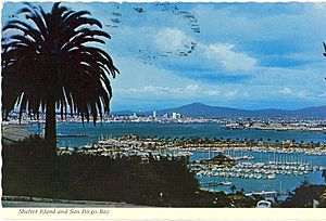 Shelter Island & San Diego Bay postcard (1960s-70s)