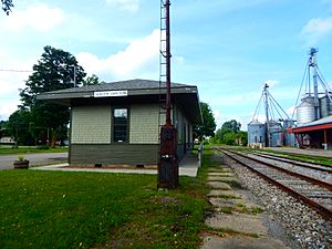 The former Buffalo and South Western Railroad station in South Dayton.