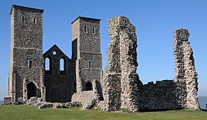 St Mary's Reculver from south-east 2011