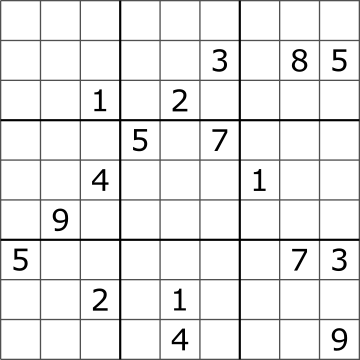 Sudoku puzzle hard for brute force