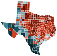 Texas Counties by race (2020 census)