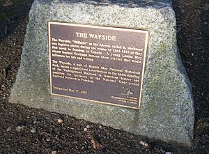 The Wayside UGRR marker