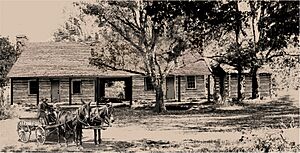 The original Sam Brown House as it would have appeared ca 1845