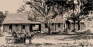 The original Sam Brown House as it would have appeared ca 1845
