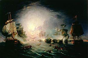 Thomas Serres (circle of) - Battle of the Nile 1798