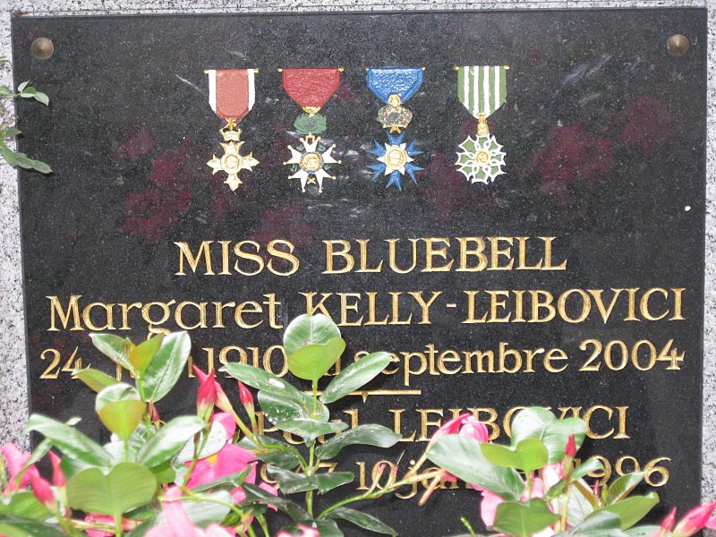 Tombe de Miss Bluebell dans le Cimitière de Montmartre
