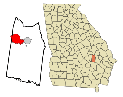 Location in Toombs County and the U.S. state of Georgia