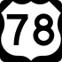 U.S. Route 78 marker