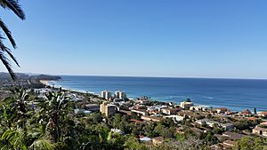 View from Collaroy Plateau north across Narrabeen beach and lagoon
