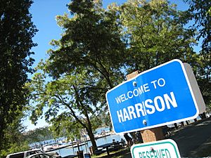 Welcome sign in Harrison