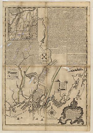 1754 Plan of Kennebeck & Sagadahock Rivers by Thomas Johnston et al, from the Digital Commonwealth - commonwealth z603vm790