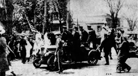 1927 Memorial Day parade in Queens - police and Klansmen