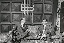 1958. Rafael Caldera entrevistado por Mariano Picón Salas en el programa de RCTV, La Hora Nacional