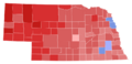 2014 Nebraska gubernatorial election results map by county