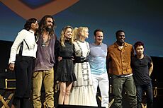 Aisha Tyler, Jason Momoa, Amber Heard, Nicole Kidman, Patrick Wilson, Yahya Abdul-Mateen II & James Wan (42867440755)