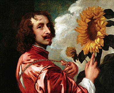 Anthony van Dyck - Self-portrait with a Sunflower