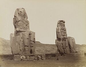 Antonio Beato, Colosses de Memnon, 19th century