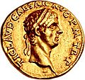Aureus of emperor Claudius (obverse)