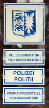 Bilingual signs German-Frisian, police station Husum, Germany 0892.JPG