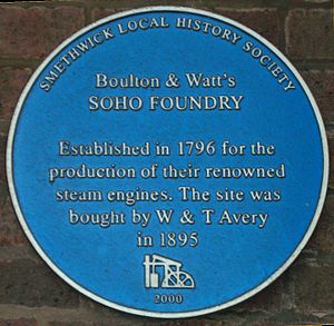 Blue plaque Soho Foundry