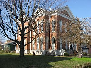 Bright B. Harris House with blue sky