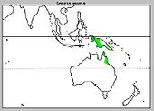 Casuariuas casuarius Distribution map