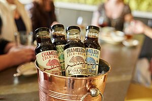 Chameleon Cold Brew collage bucket