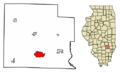 Clay County Illinois Incorporated and Unincorporated areas Flora Highlighted